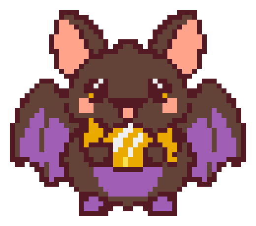Candy bat fuse bead artwork preview