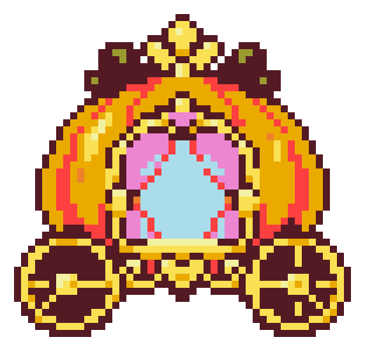 Pumpkin carriage fuse bead artwork preview
