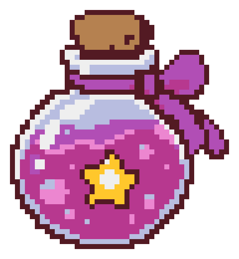 Magic potion bottle fuse bead artwork preview