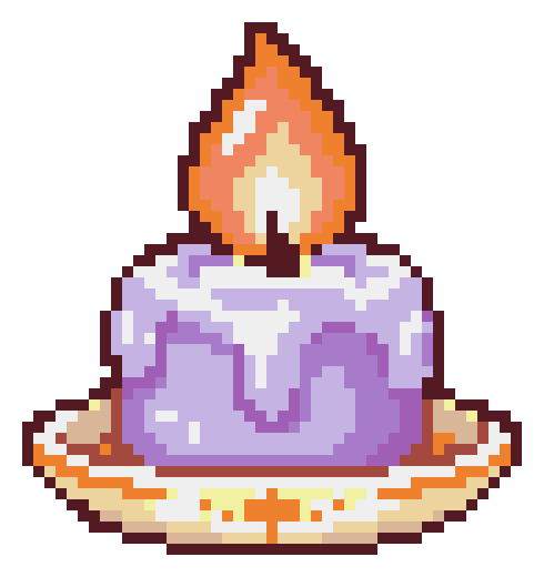 Cute candle holder fuse bead artwork preview