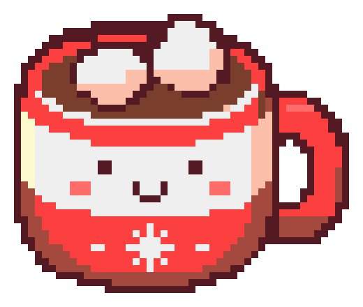 Cute marshmallow cocoa fuse bead artwork preview