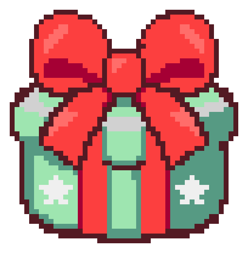 Cute bow gift box fuse bead artwork preview