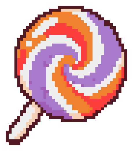 Cute swirl lollipop fuse bead artwork preview