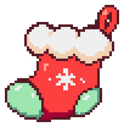 Cute fluffy Christmas stocking fuse bead artwork preview