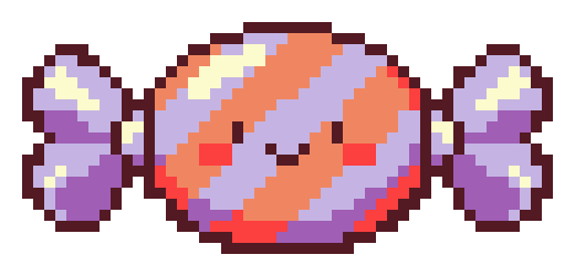 Cute wrapped candy fuse bead artwork preview