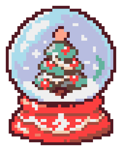 Cute Christmas snow globe fuse bead artwork preview