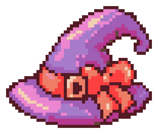 Cute ribbon witch hat fuse bead artwork preview